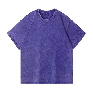 เสื้อยืดคอกลมแขนสั้นทรงโอเวอร์ไซส์ ยูนิเซ็กซ์ ผ้าคอตตอน 230gsm ล้างสีแบบวินเทจ พิมพ์โลโก้ตามสั่ง ไหล่ตก - Product Image 5