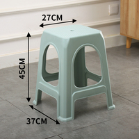 Tabourets empilables en plastique souple extra épais pour adultes, chaises de salle à manger et bancs en plastique multi-usages pour enfants