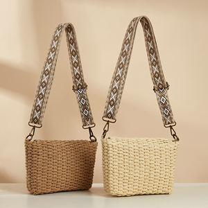 Borsa da Donna Intrecciata a Mano Casual Estiva da Spiaggia in Paglia di Rattan, Borsa a Tracolla Singola da Donna, Piccola Borsa a Mano - Product Image 3