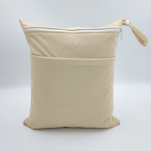 Seyahat için çift cep ıslak çanta depolama bezi Bikini 30x36 CM düz renk Polyester yıkanabilir su geçirmez bezi islak kuru çanta - Product Image 4