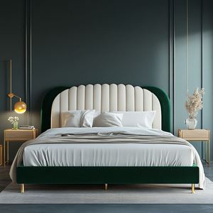 ชุดเตียงกำมะหยี่แบบกำหนดเองสำหรับเตียงขนาดคิงส์แอนด์ควีนไซส์ที่ทำจากไม้ที่เก็บของในบ้านและโรงแรมออกแบบสำหรับห้องนอนวิลล่า - Product Image 4