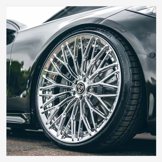 XINLAI Hot Chrome Plating Polished 5x120 5x112 5x114.3 18 19 20 21 22 Inch 1-piece Forged Wheel for Racing Car Wheel
