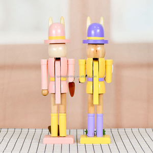 PRINTEMPS PLANTATION 2025 Nouveau Style 30CM Lapin De Pâques-<span class=keywords><strong>Casse</strong></span>-Noisette Créative Nut Soldier, Décoration En Bois Massif Cadeau Artisanat Ornement - Product Image 2