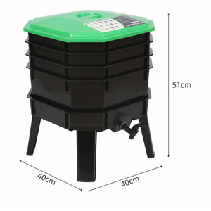 Worm <strong>Bin</strong> for Recycling <strong>Food</strong> Waste at Home Vermi <strong>Composting</strong> Stackable <strong>Composting</strong> <strong>Bin</strong> - Product Image 4