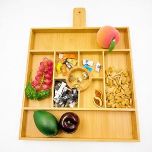 Bandeja de Servir de Bambú 50x36.8x3cm, Plato Rectangular para Frutas, Plato Moderno Minimalista para Té y Aperitivos, Uso Doméstico - Product Image 1