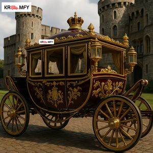 Carruaje de Caballos Eléctrico de Lujo para Exteriores, de Alta Calidad, Estilo Clásico, para Bodas Reales - Product Image 6