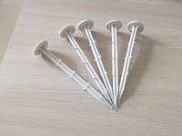 Piquets de jardin en plastique blanc à pointe barbelée, clous de fixation pour toile paysagère, broches pour tapis anti-mauvaises herbes, ancres de fixation pour aménagement paysager