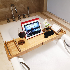 Table de lit multifonctionnelle en bambou, extensible et pliable, avec support pour tablette et téléphone, pour une utilisation en chambre - Product Image 3