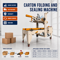 Machine automatique de pliage de boîtes en carton et de scellage par ruban adhésif