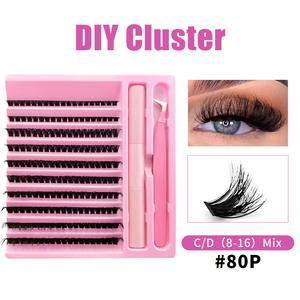 Extensiones de Pestañas en Racimos Individuales Dragon Wholesale, Kit Profesional de Extensión de Pestañas DIY, Racimos de Pestañas Precortados - Product Image 4