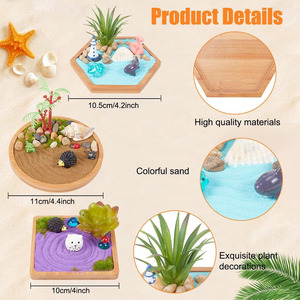 Kit de Jardin Zen Miniature Japonais, <span class=keywords><strong>Bac</strong></span> <span class=keywords><strong>à</strong></span> <span class=keywords><strong>Sable</strong></span>, Décorations, Mini Accessoires de Jardin Zen pour la Maison et le Bureau - Product Image 3