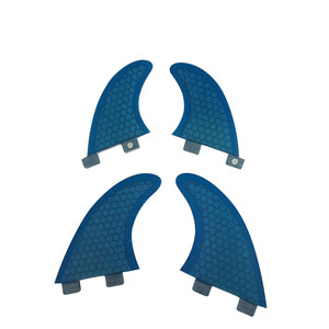 Twin Keel Fin Venta al por mayor Honeycomb 4PCs Fibra de vidrio Surfboard Fin Single Double Tab Water Sports Fin - Product Image 2