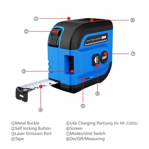 Télémètre laser Noyafa NF-2260L rechargeable – Ruban à mesurer laser numérique - Product Image 6