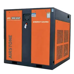 Airstone 55kw 75hp two stage dual air element 2 stage pm vsd screw air compressor for chemical industry