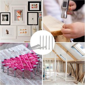 Drywall Nails Set 376pcs With Claw Hammer Iron Round Nails For Woodworking And Home Repair - Product Image 5