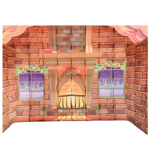 Tente d'atelier du Père Noël gonflable pour l'intérieur et l'extérieur, maison de jeu gonflable sur le thème de Noël avec toit enneigé, PVC robuste - Product Image 5
