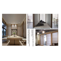 Diseño de Decoración Interior para Salón de Té y Sala de Estar con Diseño Gráfico Minimalista