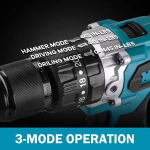 21V Portable Electric Cordless Brush Drill Machine Excellent Lithium Battery Variable Speed Charging <b>Power</b> Drilling - Product Image 3