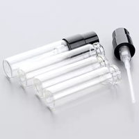 Bouteilles de parfum en verre vides 2ml 3ml buse en plastique noir sertissage cou atomiseurs d'échantillon en verre