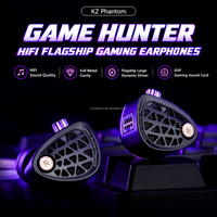 Écouteurs intra-auriculaires de jeu KZ Phantom HIFI avec commutateur de réglage personnalisé à 4 vitesses, carte son de jeu DSP, 3,5 mm Type-C pour écouteurs filaires