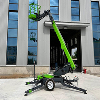 Plateforme élévatrice articulée pliable de 10m, 12m, 14m, 16m, 18m, nacelle élévatrice remorquable, nacelle télescopique, plateforme de travail en hauteur