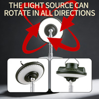 Lampe de camping Brightenlux pour tente, pique-nique, balcon, lumière suspendue étanche IP44 avec poteau extensible de 30 cm et lumière d'ambiance RGB