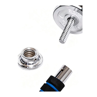 Ensemble d'haltères ronds en argent électroplaqué personnalisés pour la salle de sport, haltères métalliques pour l'entraînement en intérieur