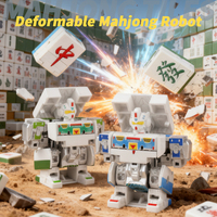 Nouveauté : Porte-clés créatif, jouet de simulation Mahjong, robot transformable, jouet éducatif pour enfants