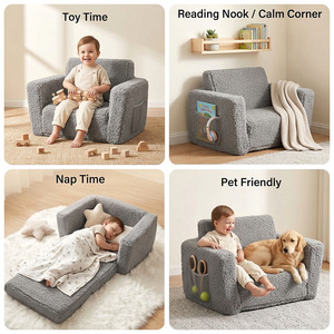 Fauteuil convertible multifonctionnel 2 en 1 pour enfants avec design à bascule facile pour l'autonomie, idéal pour la garderie et la maternelle - Product Image 4