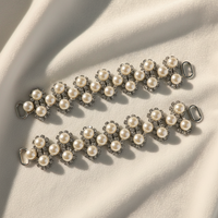 Boucles métalliques amovibles plaquées or Bling&bling pour accessoires de chaussures de mariée, breloques et clips de bijoux pour empeignes