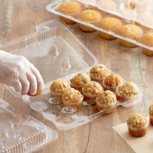 Su misura <span class=keywords><strong>24</strong></span> vano Mini contenitore <span class=keywords><strong>Cupcake</strong></span> Mini muffin scatole con coperchio a cupola incernierato di alta qualità 12 vano contenitore - Product Image 1