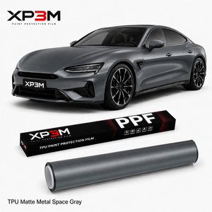 Film de protection de voiture XP3M en TPU mat gris sidéral satiné, 7,5 mil, auto-réparant, anti-rayures, anti-jaunissement, application à l'état humide - Product Image 1