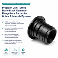 Boîtier d'adaptateur optique en alliage d'aluminium tourné sur commande CNC LAIDNUO, finition noire mate anodisée, usine OEM