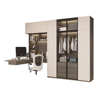 Armoire de bureau intégrée moderne et simple Yigeju, durable, avec fonctions réglables, élégante, en mélamine et verre, pour chambre à coucher