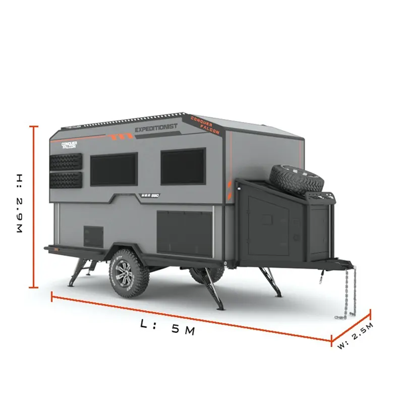 2022 Neuankömmling Überland anhänger Offroad-Wohnmobil Hybrid-Wohnwagen Wohnmobil Rvs Camp-Anhänger Wohnmobil-Offroad-Anhänger