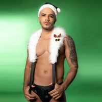 Vente en gros de costumes de Noël sexy pour hommes, lingerie pour hommes adultes, fête de Noël