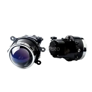 CQL KVISUAUTO F2 double réflecteur lentille bleue 2 pouces 2.5 pouces 3 pouces Bi led projecteur antibrouillard pour voiture universelle