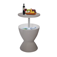 Table de bar à cocktails en plastique résistante aux intempéries pour piscine, utilisable toute l'année