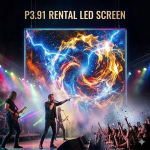 Mur vidéo LED de scène P3.91 à haute fréquence de rafraîchissement, grand écran LED de location, écran d'affichage vidéo LED pour concert - Product Image 1