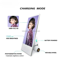 OEM 43 pouces 55 pouces extérieur mobile Android affiche affichage à piles 4K LCD TV kiosque support pour magasin de détail Wifi connecté