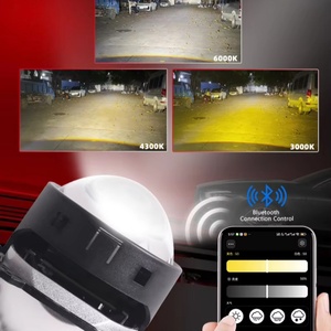 SANVI App Control 3 Colors Ai60 Bi <b>Led</b> <b>Projector</b> Headlight High Low Beam 61W Bi <b>LED</b> <b>Projector</b> Lens Car Light Accessories - Product Image 1