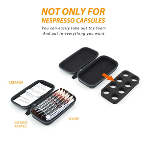 เคสพกพาป้องกันสำหรับ <span class=keywords><strong>Nespresso</strong></span> & เครื่องชงกาแฟเอสเพรสโซแบบพกพา, ที่ใส่กาแฟทำจาก PU เปลือกแข็งแบบพกพา - Product Image 6