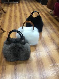Penjualan laris 2024 dompet dan tas tangan desainer bulu rubah asli <span class=keywords><strong>Mini</strong></span> musim gugur dan musim dingin - Product Image 3