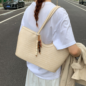 Large Capacity <b>Tote</b> <b>Bag</b> Women's Shoulder <b>Bags</b> <b>Woven</b> Pattern Clutch Purse Lady Fashion Handbags - Product Image 4