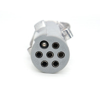 24S 7 Pin Remorque Plug and Socket Silver Metal ISO3731 HGV Trailer Parts Towbar Accessories for Heavy Duty Tracteur