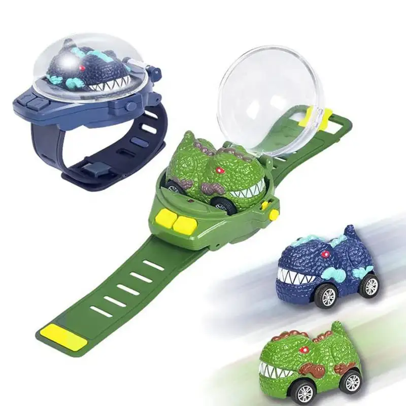 面白いミニ時計ラジオリモコン合金恐竜車電気USB充電式時計RCレーシングダイキャストカーおもちゃ子供のための