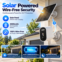 Caméra de sécurité solaire TUYA, caméra sans fil extérieure à batterie, 3MP HD, IP66, étanche, caméra de sécurité domestique