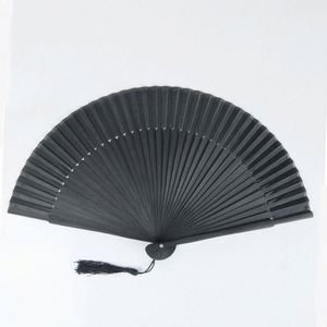Grand éventail pliant en bambou personnalisé de 33 cm, modèle ange style fête, artisanat avec fonction portable pour souvenir ou décoration - Product Image 1