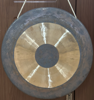 Vansir 16" China Bronze Tin Alloy Hand Hammered Percussion Chau Gong Mallet Covered Cotton Cloth Professional Performance Sound