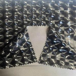 En stock impression 3D yeux de chat <span class=keywords><strong>film</strong></span> PU collé avec tissu pongé polyester 50D organique pour les filles pour manteau d'hiver décoration de sac à dos - Product Image 5